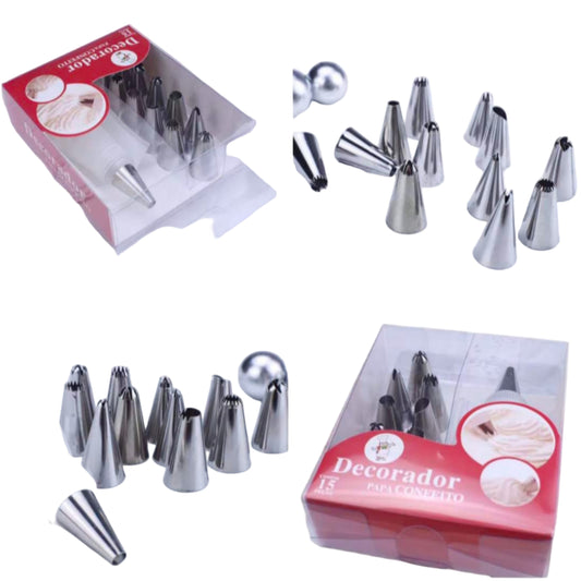 15-Piece Cake Decorating Nozzle Set – For Frosting & Icing