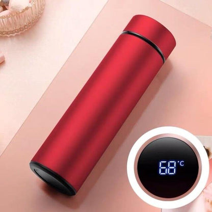 Stainless Steel Sports Vacuum Flask Temperature Water Bottle LED Temperature Display Hot Cold Vacuum Flasks Thermos LED 500ML Smart Thermos - Heaven of homes