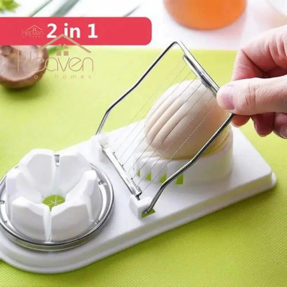 2 In 1 Egg Slicer - Egg Cutter - Heaven of homes