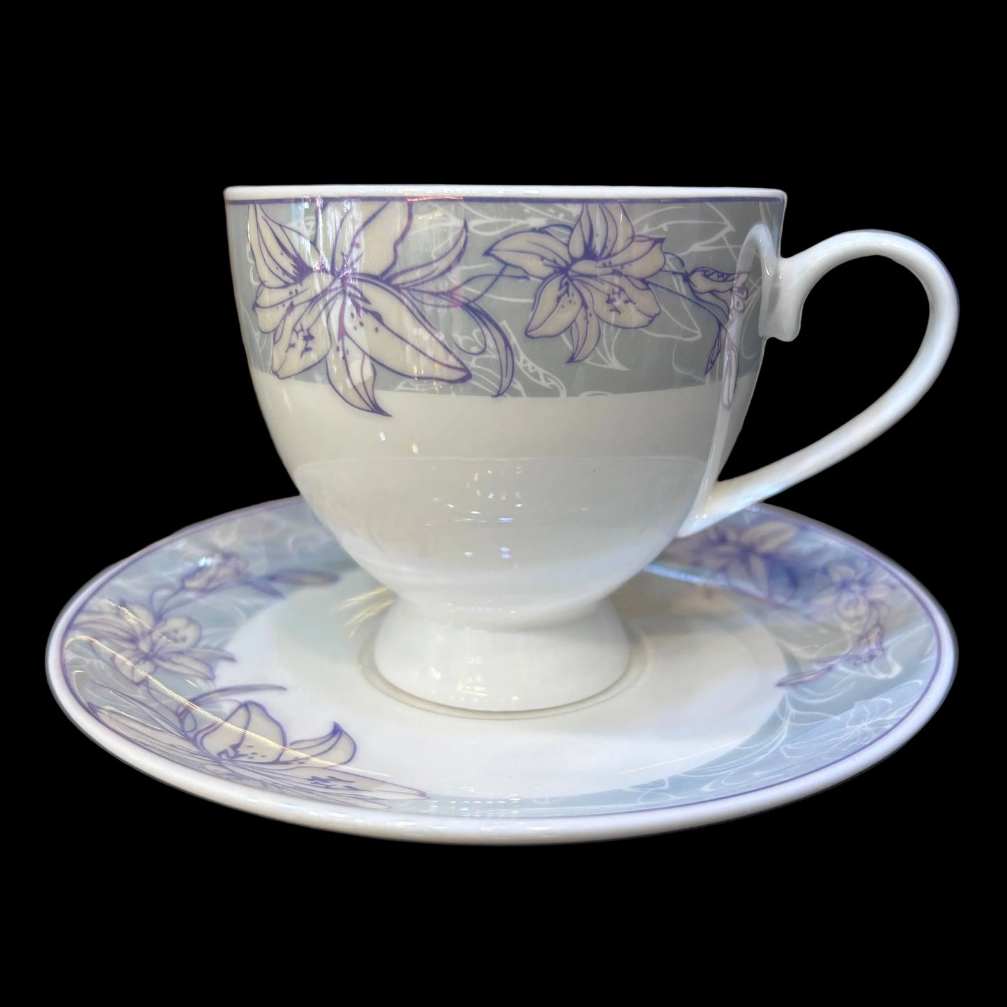 Heaven® 6-Piece Bone China Printed Cup & Saucer Set – Tea & Coffee Cups & Saucers