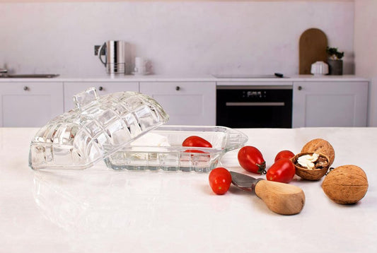 Butter Dish with Lid Glass Material for Better Freshness - Heaven of homes