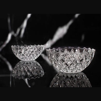 Royal Set of 6 Fruit Bowls 4.5 Inches Clear Glass Michelle Bowls - Heaven of homes