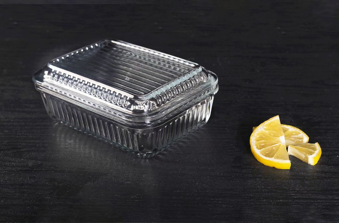 Dish Made Of Clear Glass For Better Freshness Butter Dish with Lid - Heaven of homes