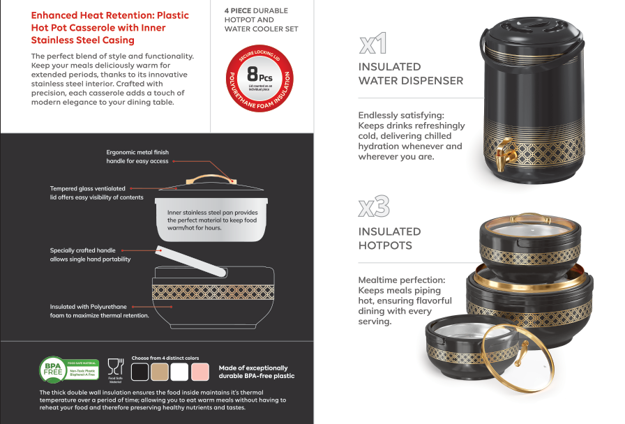 Brighton Gift Pack - Black Gold Set of 4