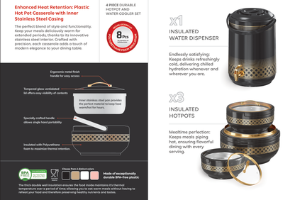 Brighton Gift Pack - Black Gold Set of 4