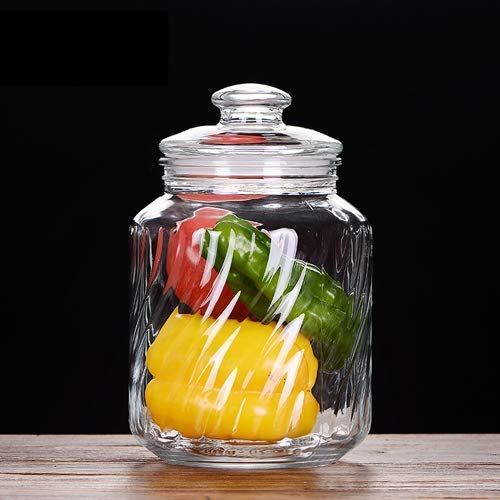 Delisoga® Air Tight Glass Jar 2.2 Liters Capacity Clear Glass Storage Jar - Heaven of homes