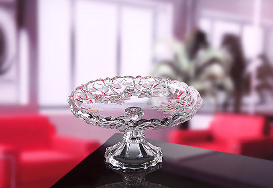 Heaven Glass Cake Stand – 9.5 Inches | Elegant & Durable Display for Cakes - Heaven of homes