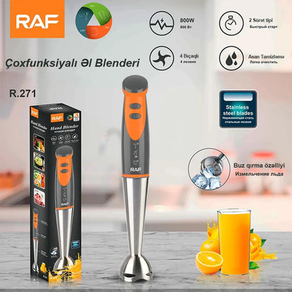 RAF™ Hand Blender Electric Hand Rod 4 in 1 Hand Blender Stainless Steel Blades - High Quality Powerfull Motor Multi Functional - Electric Blender - Food Processor Electric Kitchen - Blender M - Heaven of homes