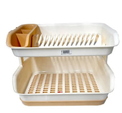 Double Layer Dish Drying Rack – Kitchen Plate Stand & Utensil Organizer - Heaven of homes - Sale Pakistan