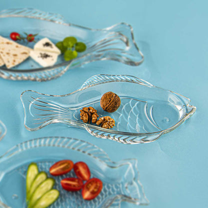Heaven® Fish Style Medium Oval Plate Set – 2 Pcs Serving Dishes 11.5 Inches