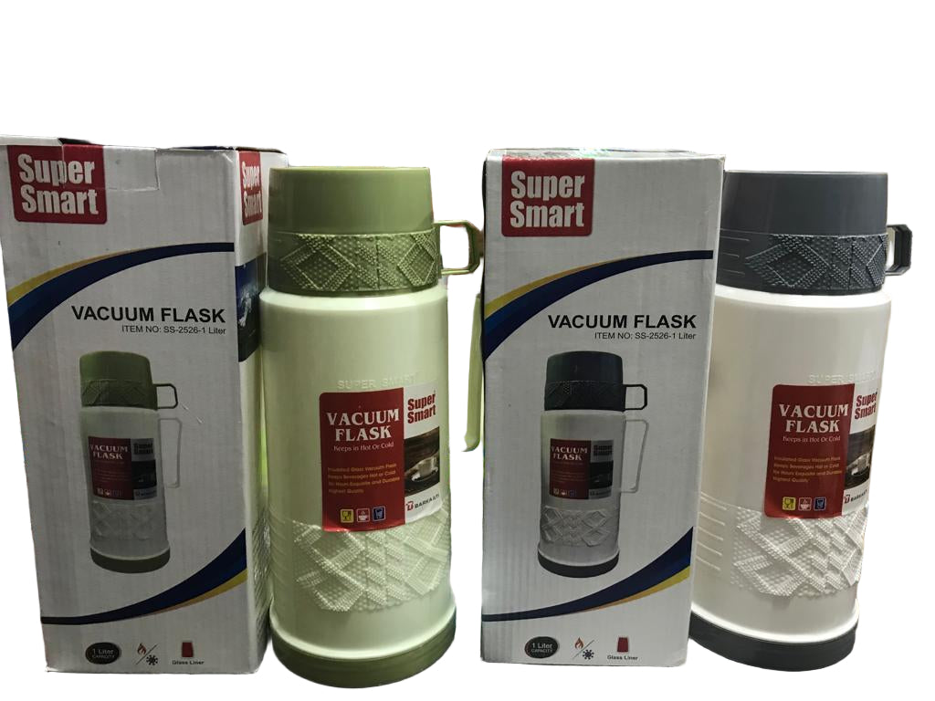 Heaven 1 liter Insulated Vacuum Flask Double-Walled Thermal Bottle for Hot & Cold Drinks Glass Refill
