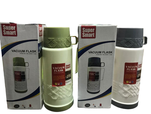 Heaven 1 liter Insulated Vacuum Flask Double-Walled Thermal Bottle for Hot & Cold Drinks Glass Refill