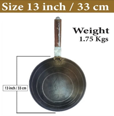 Iron Ulta Tawa with Wooden Handle – Heavy-Duty Roti & Chapati Maker for Home Kitchen - Heaven of homes - Sale Pakistan