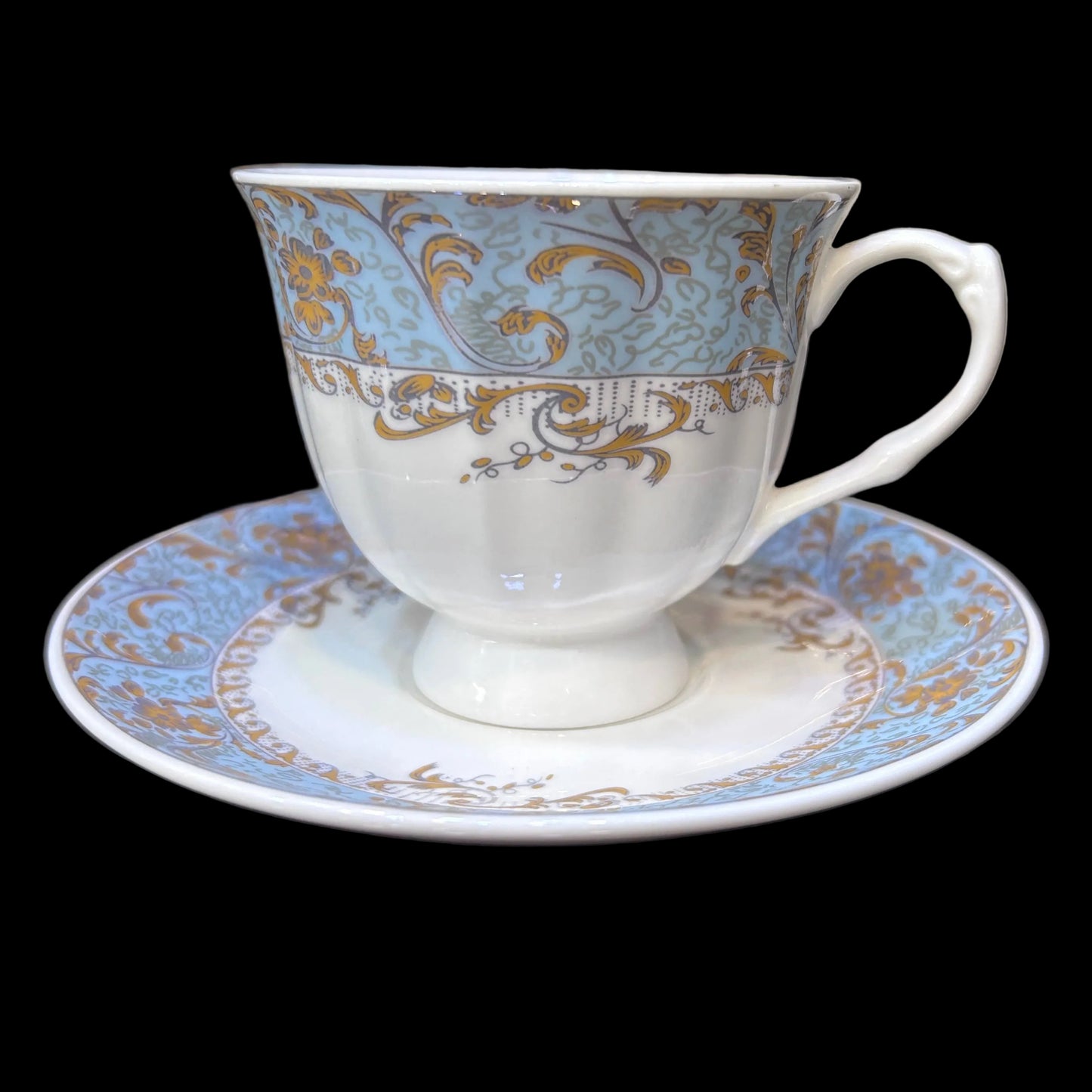 Heaven® 6-Piece Bone China Printed Cup & Saucer Set – Tea & Coffee Cups & Saucers