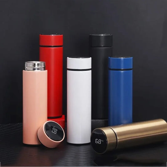 Stainless Steel Sports Vacuum Flask Temperature Water Bottle LED Temperature Display Hot Cold Vacuum Flasks Thermos LED 500ML Smart Thermos - Heaven of homes