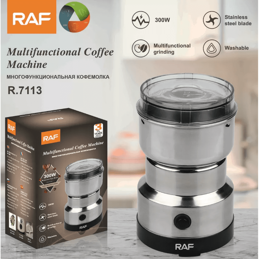 RAF™ Original Coffee Grinder with 4 Blades Dry Spice Grinder & Mill 300 Watts - Heaven of homes