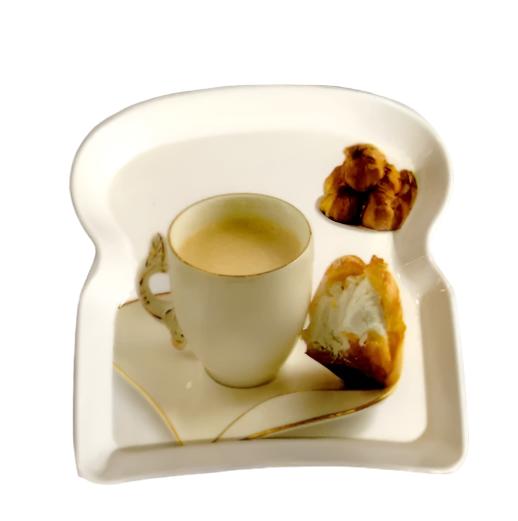 Set of 6 Heaven Bread Shape Dish – 6.5" X 7" Melamine Bread Tray & Serving Dish, Beautiful Multipurpose Cup Holder - Heaven of homes