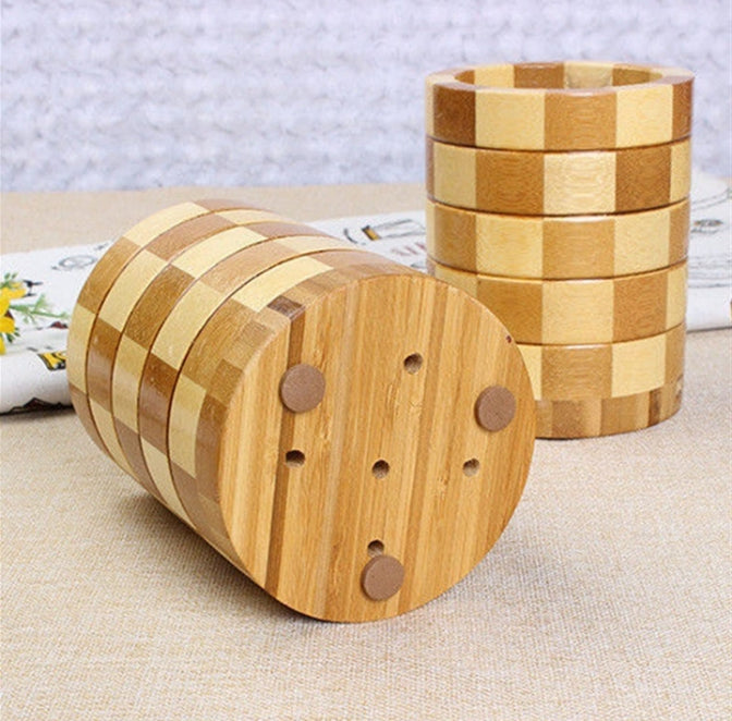 Heaven Imported Eco-Friendly Wooden Spoon & Cutlery Stand – Natural Kitchen Organizer