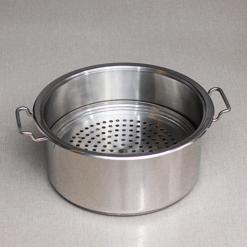 Alpha® Premium Stainless Steel Steamer Pot with Glass Lid– Durable & Rust-Resistant