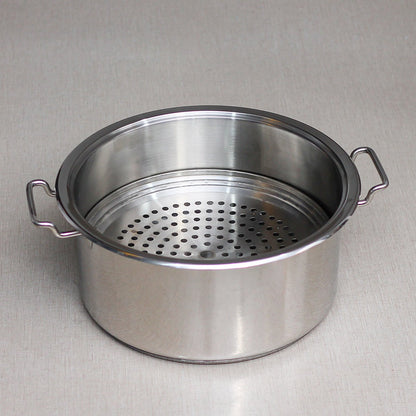 Alpha® Premium Stainless Steel Steamer Pot with Glass Lid– Durable & Rust-Resistant