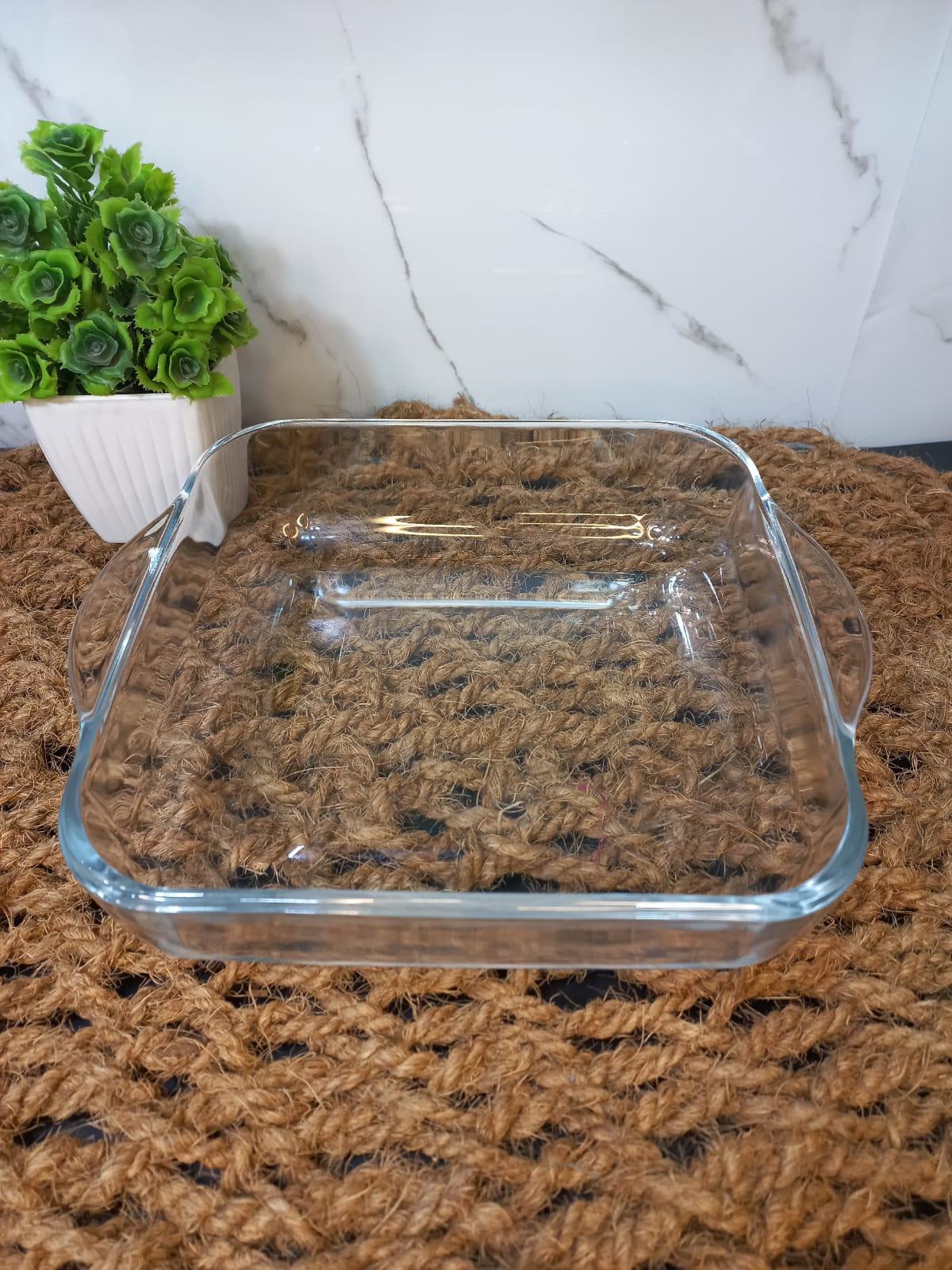 Set of 2 Square Baking Dishes Clear Glass Serving & Baking Dish 2 Pieces - Heaven of homes