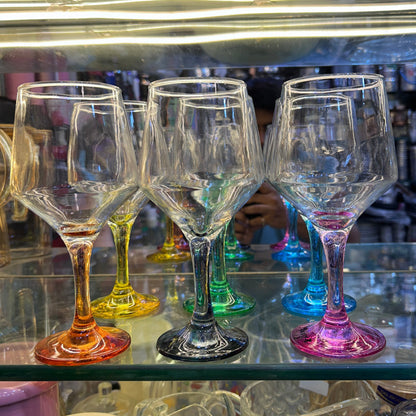 Heaven Multi-Color Set of 6 Wine Glass Set 400 ML