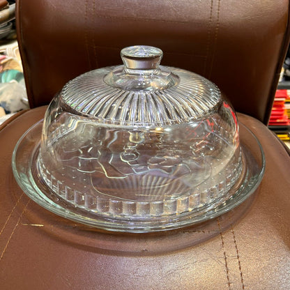 Imported 14-Inch Glass Cake Stand with Dome Cover – Elegant Serving Platter for Cakes, Pastries & Desserts
