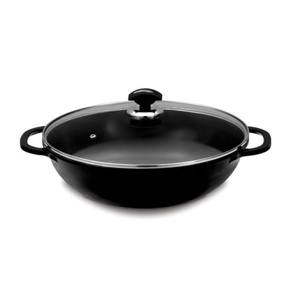 Sonex™ Deluxe Cooking Wok-Non Stick Die Cast Coating with Glass Lid - Heaven of homes