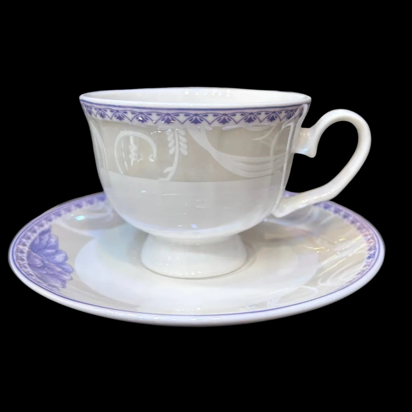 Heaven® 6-Piece Bone China Printed Cup & Saucer Set – Tea & Coffee Cups & Saucers