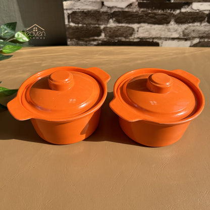 Heaven Set of 2 Melamine Bowls with Lid Microwave Safe