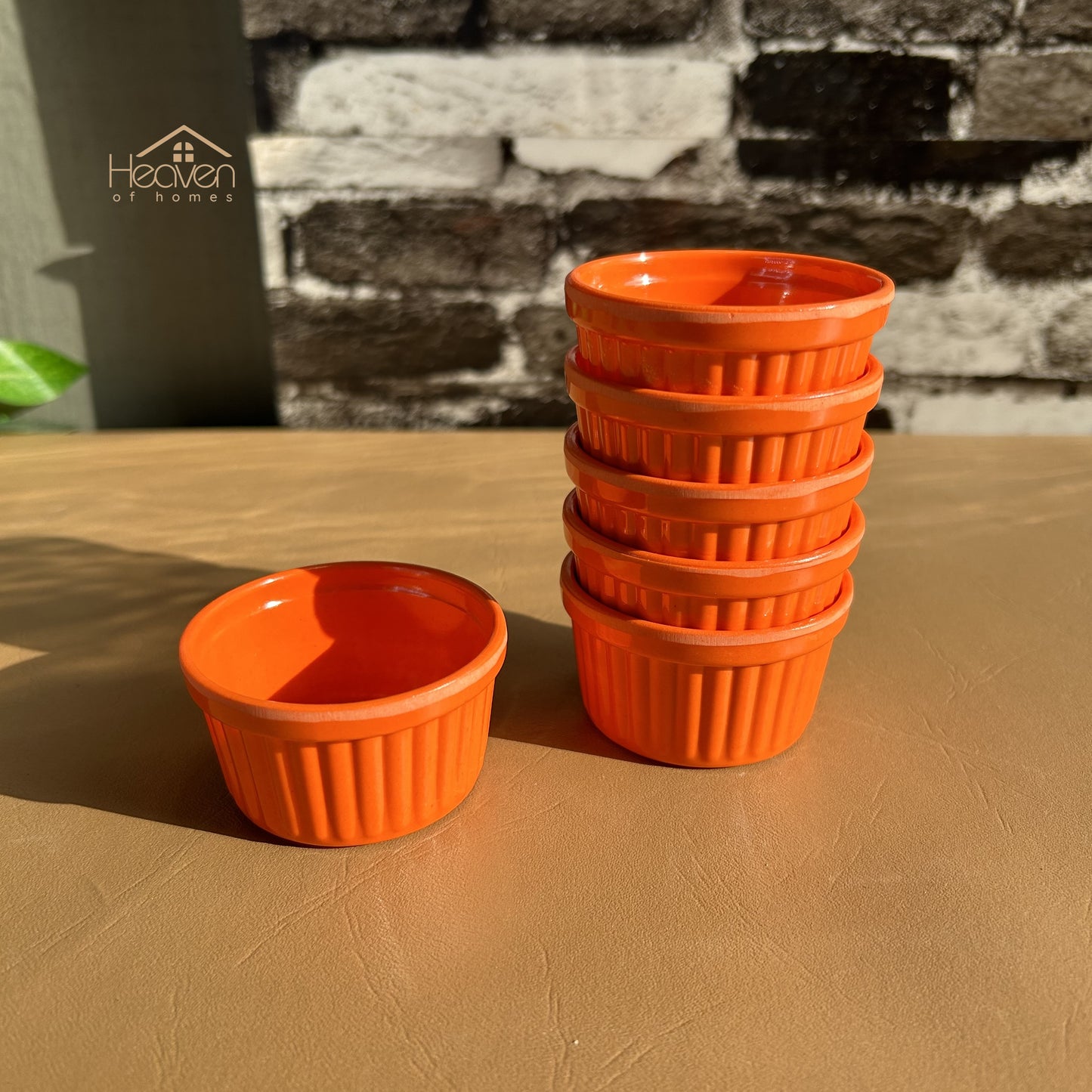 Set of 6 Heaven Melamine Mini Dip Sauce Bowls – 2.5 Inch, Double Glazed for Extra Durability