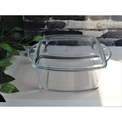 Square Casserole with Glass Lid Baking Dish with Lid Glass Bowl 8 inches and 10 inches - Heaven of homes