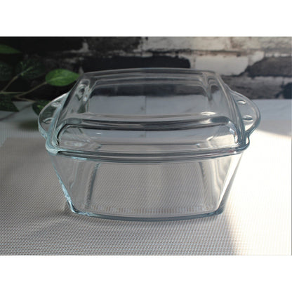 Square Casserole with Glass Lid Baking Dish with Lid Glass Bowl 8 inches and 10 inches - Heaven of homes