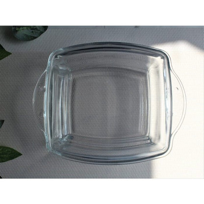 Royal Set of 2 Square Casserole with Glass Lid Baking Dish with Lid Glass Bowl 8 inches and 10 inches - Heaven of homes