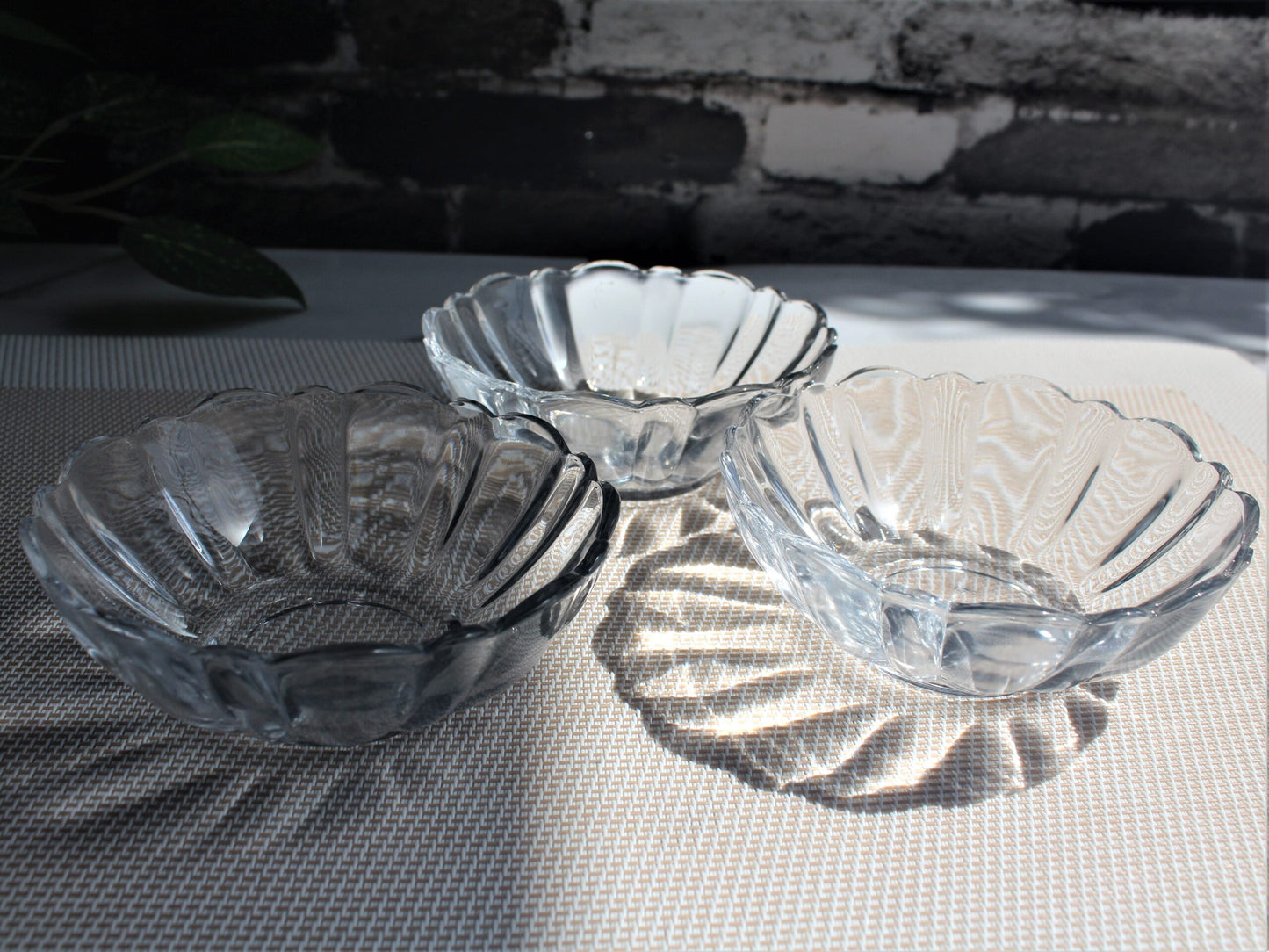 Royal Set of 6 Fruit Bowls Transparent Glass 3 Inches Each Clear Glass Custard Bowls Lovely Bowls - Heaven of homes