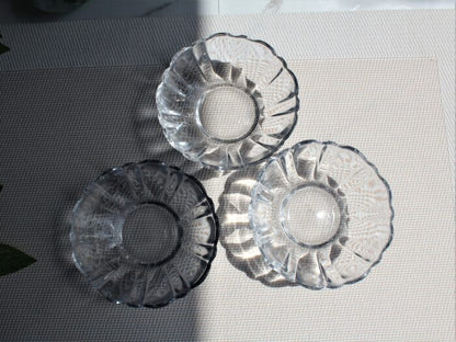 Royal Set of 6 Fruit Bowls Transparent Glass 3 Inches Each Clear Glass Custard Bowls Lovely Bowls - Heaven of homes