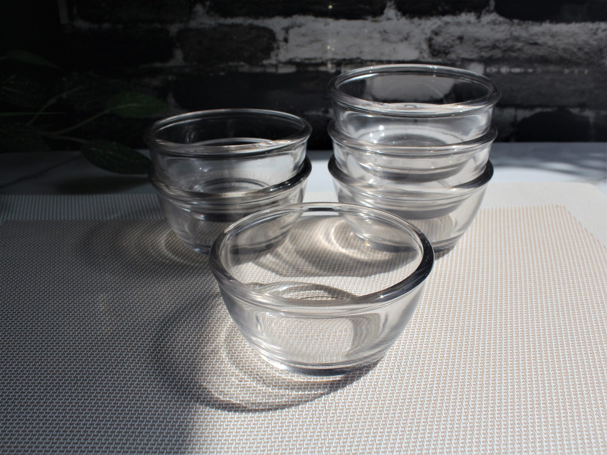 Set of 6 Fruit Bowls Transparent Glass 3 Inches Each Clear Glass Custard Bowls Lovely Bowls - Heaven of homes