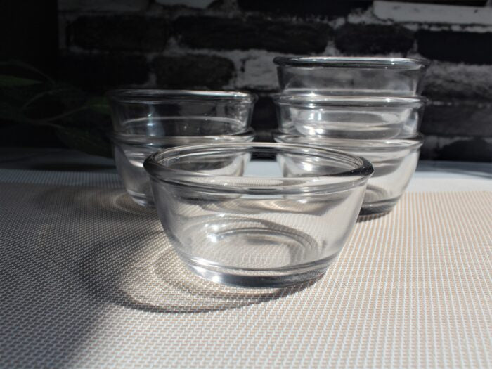 Set of 6 Fruit Bowls Transparent Glass 3 Inches Each Clear Glass Custard Bowls Lovely Bowls - Heaven of homes