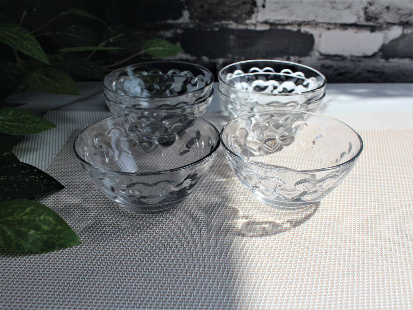 Set of 6 Fruit Bowls Transparent Glass 3 Inches Each Clear Glass Custard Bowls Lovely Bowls - Heaven of homes