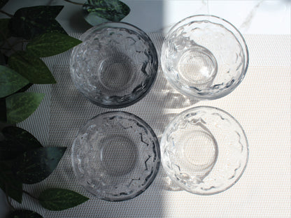 Set of 6 Fruit Bowls Transparent Glass 3 Inches Each Clear Glass Custard Bowls Lovely Bowls - Heaven of homes