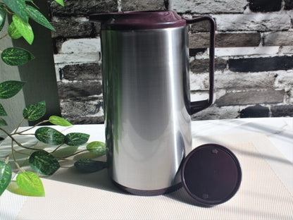 Royal Hot And Cool Vacuum Flask Thermos Pure Stainless Steel Body With Double Glass 1 Litre - Heaven of homes