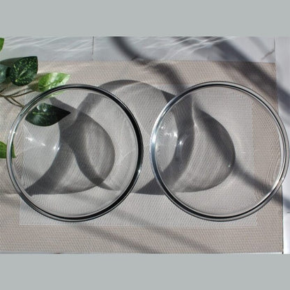 Royal Glass Mixing Bowl 7 Inches Clear Glass Microwave Oven safe Set of 2 - Heaven of homes