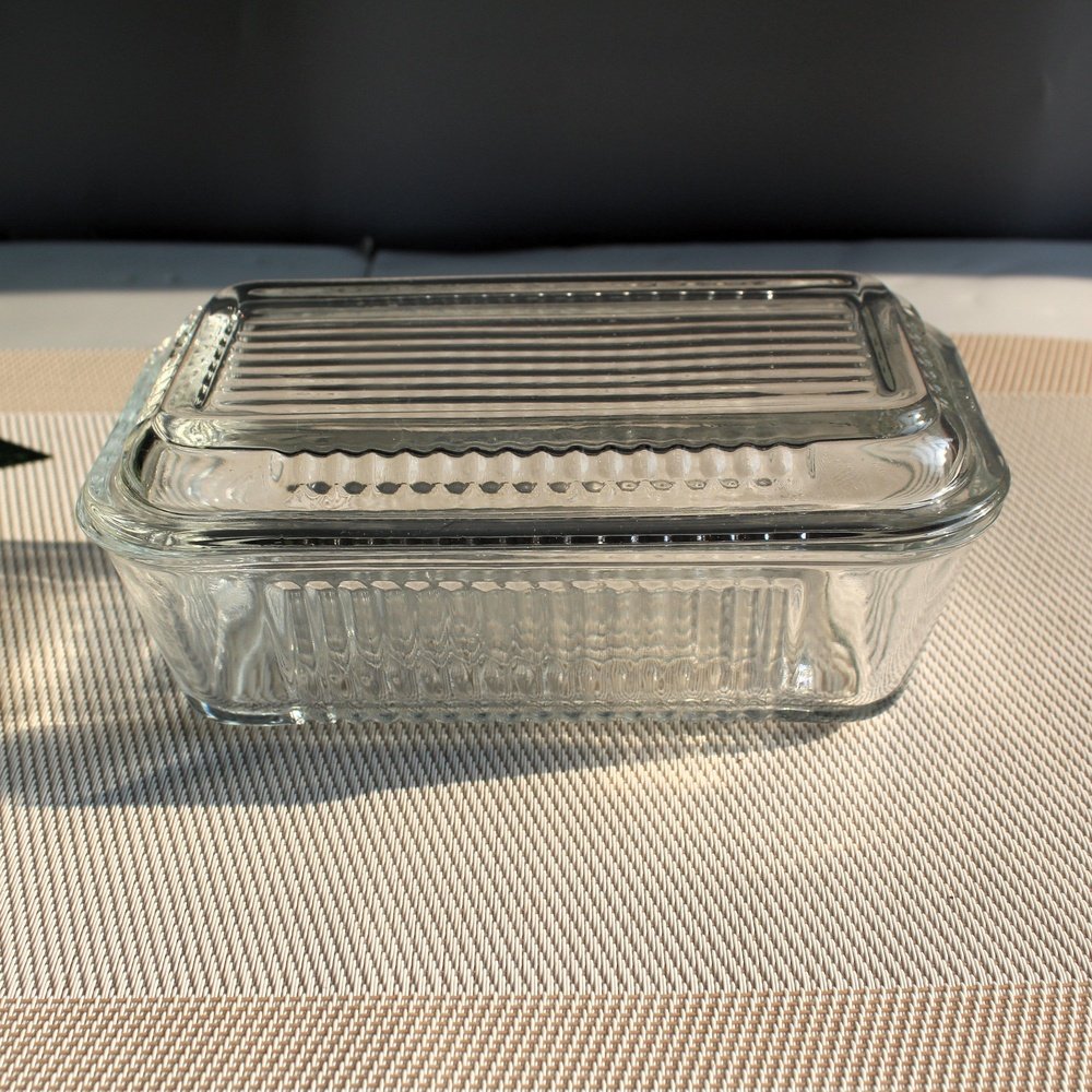 Dish Made Of Clear Glass For Better Freshness Butter Dish with Lid - Heaven of homes