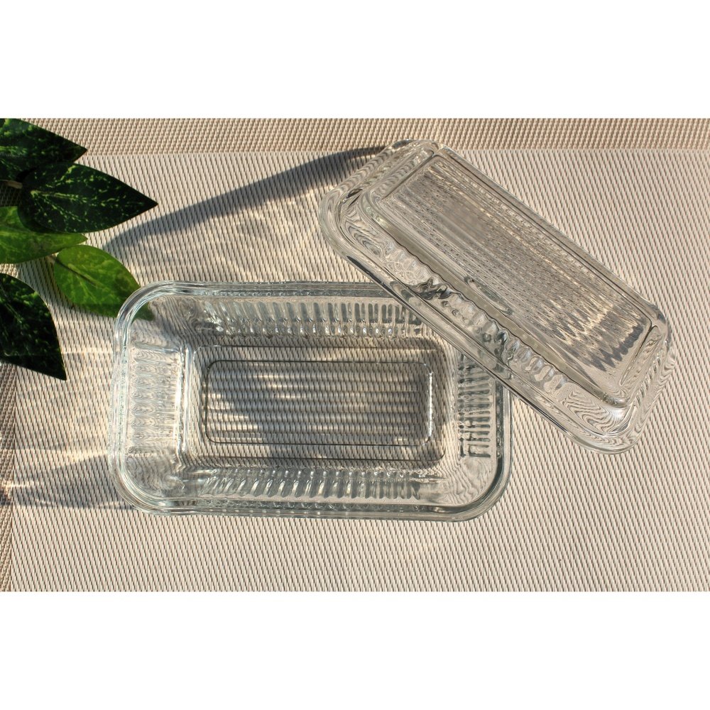 Dish Made Of Clear Glass For Better Freshness Butter Dish with Lid - Heaven of homes