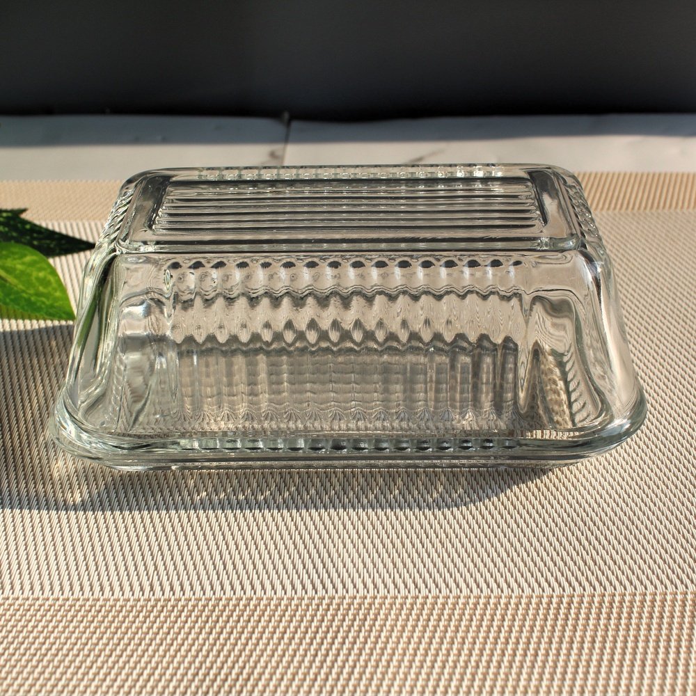 Dish Made Of Clear Glass For Better Freshness Butter Dish with Lid - Heaven of homes