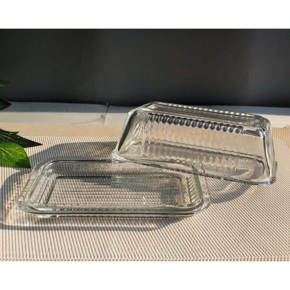 Dish Made Of Clear Glass For Better Freshness Butter Dish with Lid - Heaven of homes