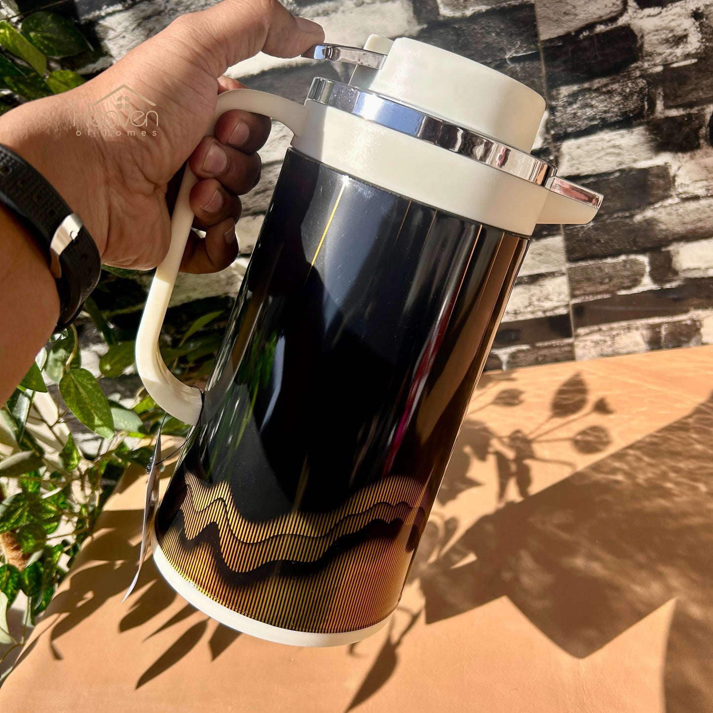 Heaven® Vacuum Flask with Glass Refill Thermos – Keep Drinks Hot or Cold up-to 12 Hours