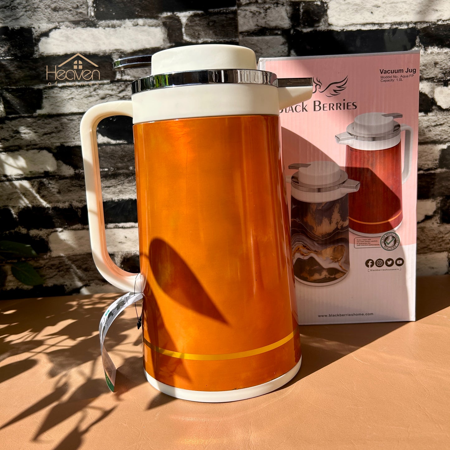 Heaven® Vacuum Flask with Glass Refill Thermos – Keep Drinks Hot or Cold up-to 12 Hours