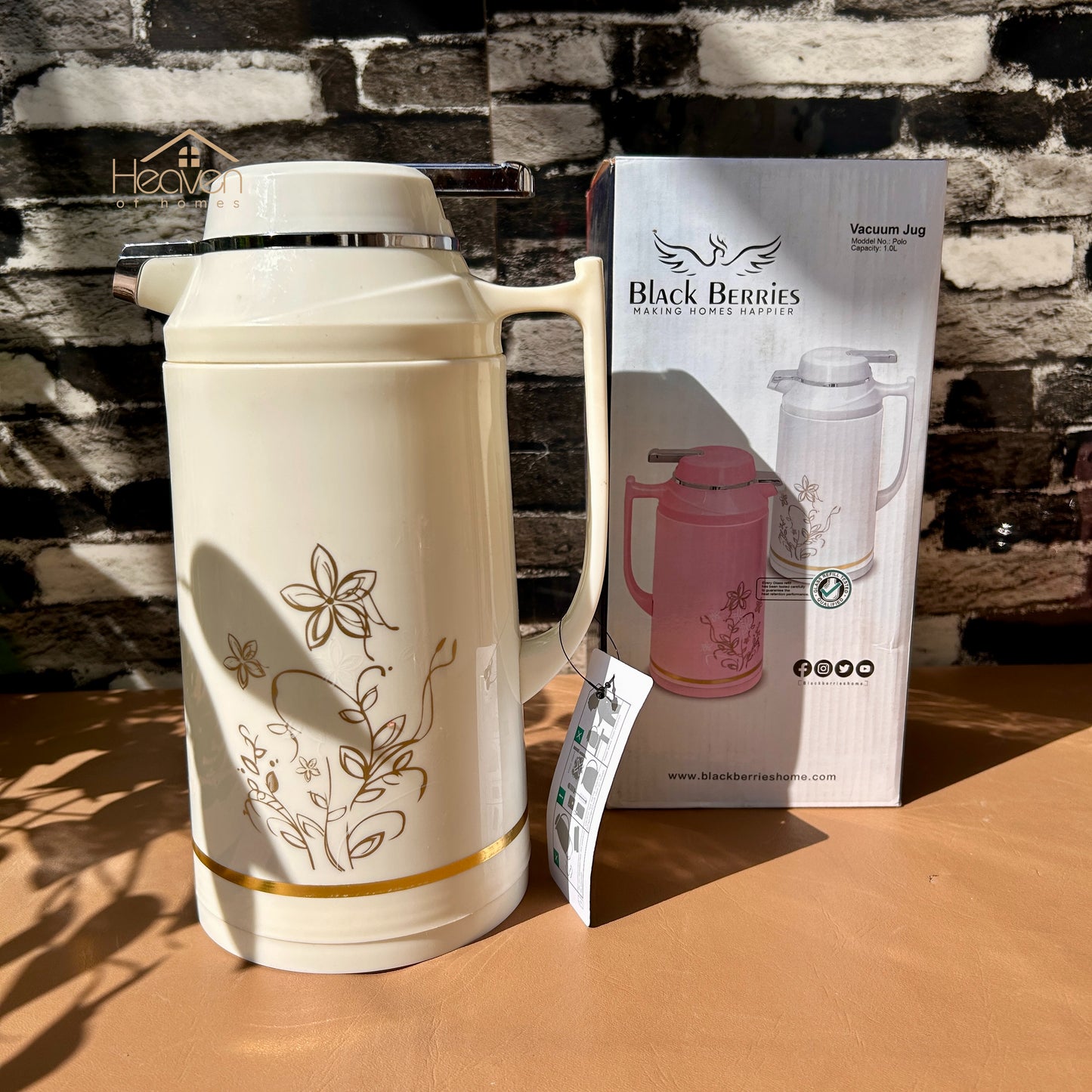 Heaven® Vacuum Insulated Glass Refill Thermos – Keep Drinks Hot or Cold 1 Litre