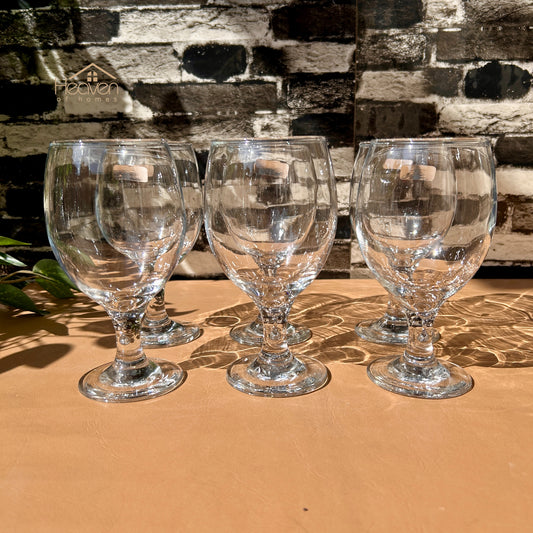 Nova® Set of 6 Clear Glass Vine Tumblers – Stylish Glassware for Everyday Use Bistro 280 ml